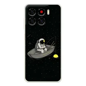 Силіконовый Чохол з принтом "Космонавти" на ZTE Blade A56 (Космонавт на рибалці)