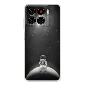 Силиконовый Чехол с принтом "Космонавты" на ZTE Blade A56 (Космонавт романтик)
