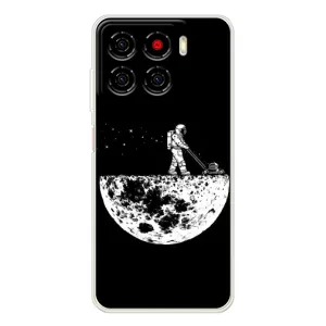 Силиконовый Чехол с принтом "Космонавты" на ZTE Blade A56 (Космонавт)