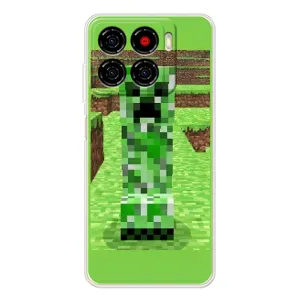 Чехлы для ZTE Blade A56 (Персонажи Майн Крафт) (Крипер 2)