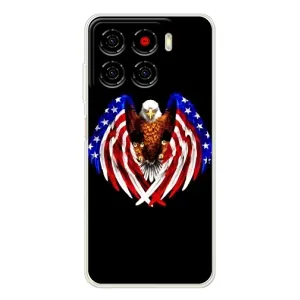 Чехол Флаг USA для ZTE Blade A56 (Крылья США)