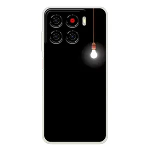 Чехол с картинками на черном фоне для ZTE Blade A56 (Лампочка)