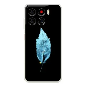 Чехол с картинками на черном фоне для ZTE Blade A56 (Листочек)