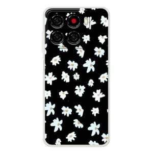 Чехол с ромашками на ZTE Blade A56 (Маленькие ромашки)