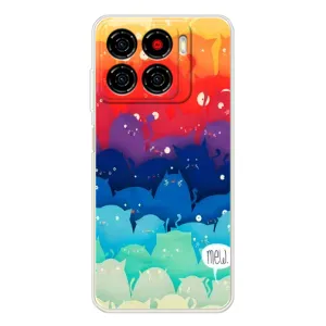 Силиконовый чехол с котиком для ZTE Blade A56 (Mew)