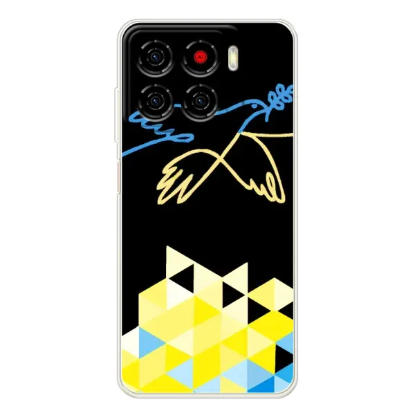 Чехол с рисунком «Мир для Украины» для ZTE Blade A56 Чехол с рисунком «Мир для Украины» для ZTE Blade A56