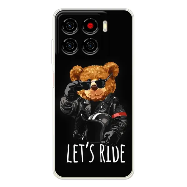 Чехол с рисунком «Модный Мишка» для ZTE Blade A56