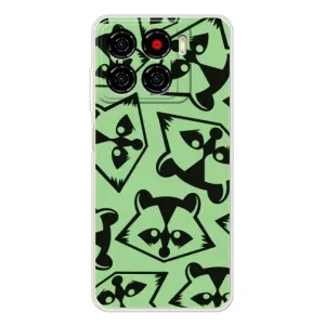 Силиконовый Чехол с Енотами на ZTE Blade A56 (Мордочки Енота)