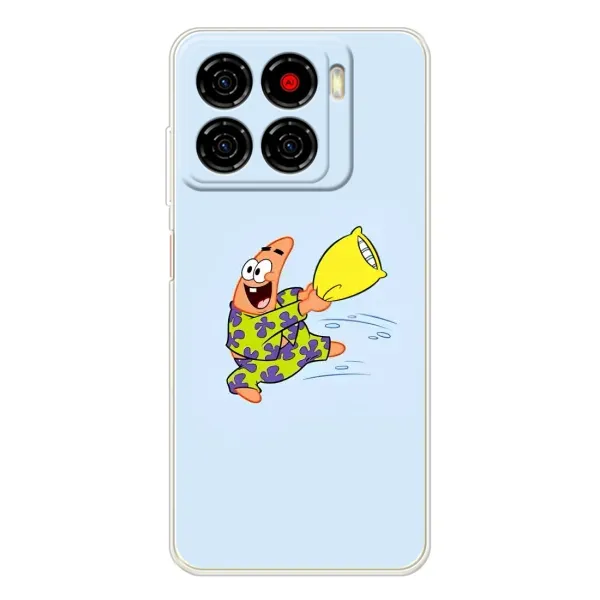 Чехол с рисунком «Патрик с подушкой» для ZTE Blade A56