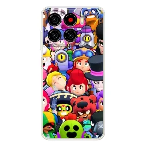 Силиконовый Чехол на ZTE Blade A56 с картинкой Brawl Stars (Персонажи)