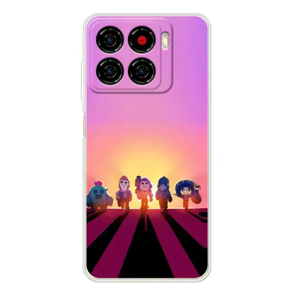 Чехол с рисунком «Персонажи в закате» для ZTE Blade A56 Чехол с рисунком «Персонажи в закате» для ZTE Blade A56