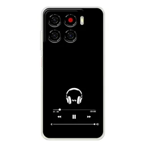 Чехол с картинками на черном фоне для ZTE Blade A56 (Плеер)