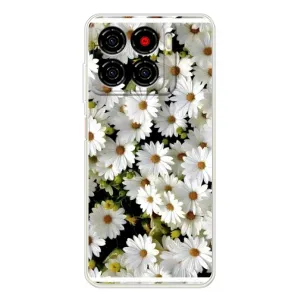 Чехол с ромашками на ZTE Blade A56 (Рамка в ромашках)
