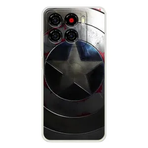 Чехол с Щитом Капитана Америки на ZTE Blade A56 (Ретро Щит Капитана)