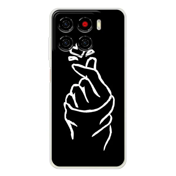 Чехол с рисунком «Сердце на черном» для ZTE Blade A56 Чехол с рисунком «Сердце на черном» для ZTE Blade A56