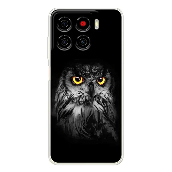 Чехол с рисунком «Сова на чёрном» для ZTE Blade A56 Чехол с рисунком «Сова на чёрном» для ZTE Blade A56