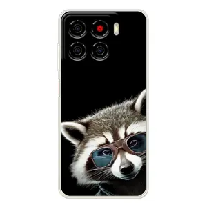 Силиконовый Чехол с Енотами на ZTE Blade A56 (Стильный Енот)
