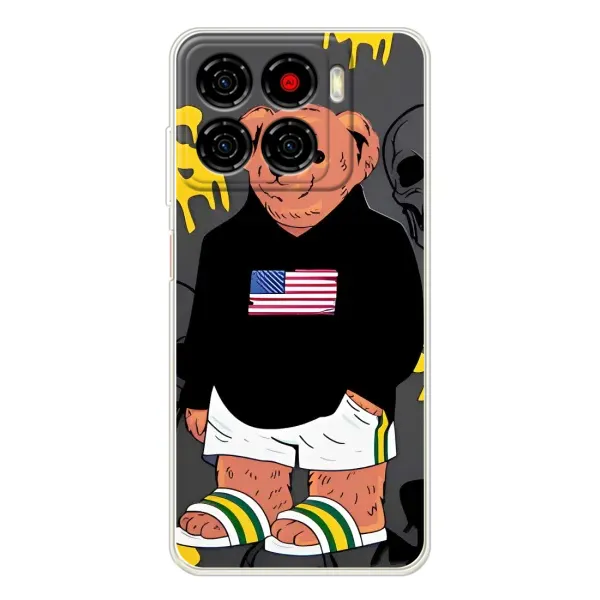 Чехол с рисунком «Teddy USA» для ZTE Blade A56