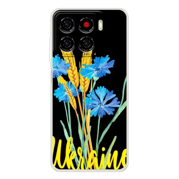 Чехол с рисунком «Ukraine в цветочках» для ZTE Blade A56 Чехол с рисунком «Ukraine в цветочках» для ZTE Blade A56