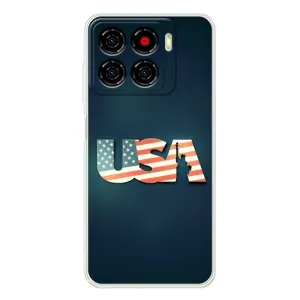 Чехол Флаг USA для ZTE Blade A56 (USA)