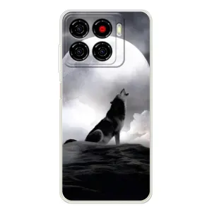 Чехол с Волком на ZTE Blade A56 (Волк и луна)