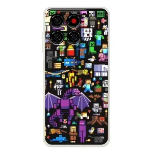 Чехол майнкрафт для ZTE Blade A56 (Все персонажи)