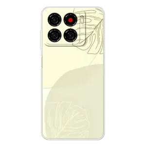 Чехол цветочный дизайн для ZTE Blade A56 (Зелёный фон)