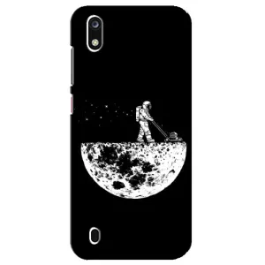 Силиконовый Чехол с принтом "Космонавты" на ZTE Blade A7 (2019) (Космонавт)