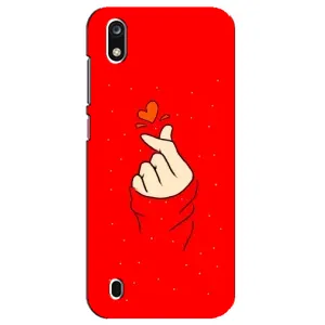 Чехлы (Знак сердечка) на ZTE Blade A7 (2019) (Сердце на красном)