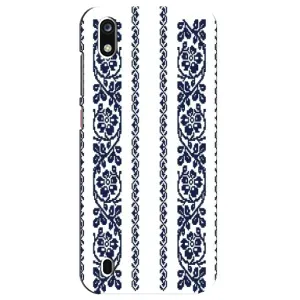 Силиконовый Чехол на ZTE Blade A7 (2019) с картинкой Вышиванки (Синяя вышиванка)