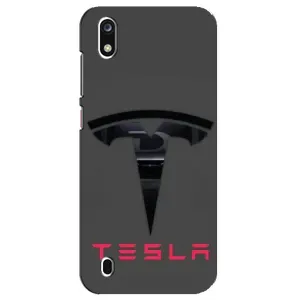 Силіконовий бампер з картинкою машини на ZTE Blade A7 (2019) (Logo TESLA)