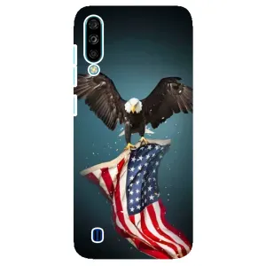 Чехол Флаг USA для ZTE Blade A7 (2020) (Орел и флаг)