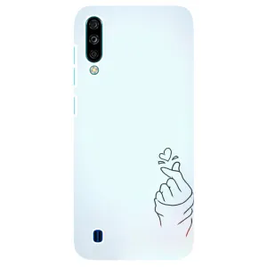 Чехлы (Знак сердечка) на ZTE Blade A7 (2020) (Сердце на голубом)