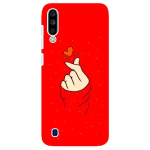 Чехлы (Знак сердечка) на ZTE Blade A7 (2020) (Сердце на красном)