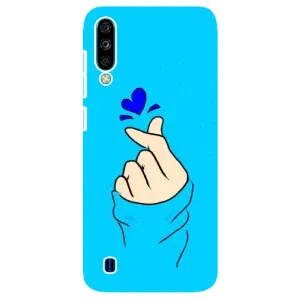 Чехлы (Знак сердечка) на ZTE Blade A7 (2020) (Сердце на синем)