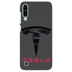 Силіконовий бампер з картинкою машини на ZTE Blade A7 (2020) (Logo TESLA)