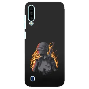Силиконовый чехол с картинкой "Герой Pubg" на ZTE Blade A7 (2020) (В огне)
