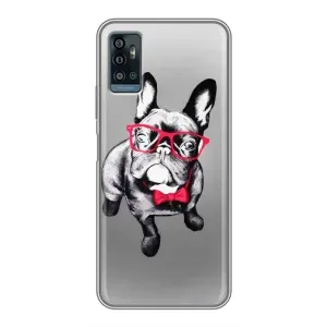 Чохол (ТПУ) Милі песики для ZTE Blade A71 (Бульдог в окулярах)