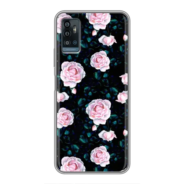 Чехол с рисунком «Чайные розы» для ZTE Blade A71 Чехол с рисунком «Чайные розы» для ZTE Blade A71