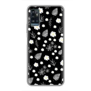 Чохли з тематикою "КВІТИ" на ZTE Blade A71 (цвітіння на чорному)