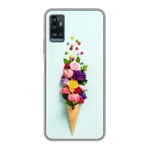 Чохли з тематикою "КВІТИ" на ZTE Blade A71 (Квітка-морозиво)