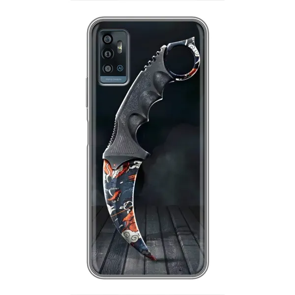 Чехол с рисунком «Кинжал КС ГО» для ZTE Blade A71 Чехол с рисунком «Кинжал КС ГО» для ZTE Blade A71