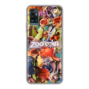 Силиконовый чехол с принтом Зоотрополіс для ZTE Blade A71 (Коллаж героев)