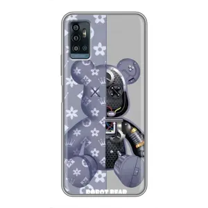 Силиконовый чехол для ZTE Blade A71 (Медведь Louis Vuitton)