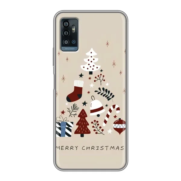 Чехол с рисунком «Merry Christmas» для ZTE Blade A71 Чехол с рисунком «Merry Christmas» для ZTE Blade A71