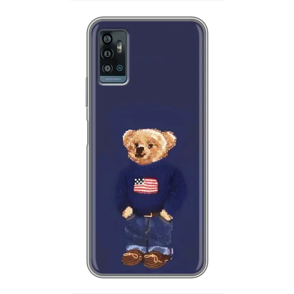 Чехол с рисунком «Мишка USA» для ZTE Blade A71 Чехол с рисунком «Мишка USA» для ZTE Blade A71