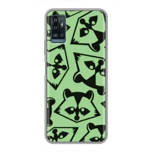 Силиконовый Чехол с Енотами на ZTE Blade A71 (Мордочки Енота)