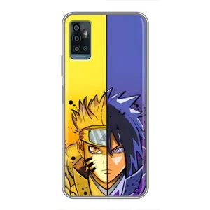Купить Чехлы на телефон с принтом Anime для ZTE Blade A71 (Naruto Vs Sasuke)