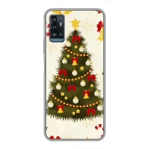 Чехол Новогодняя Елка на ZTE Blade A71 (Новогодний принт)