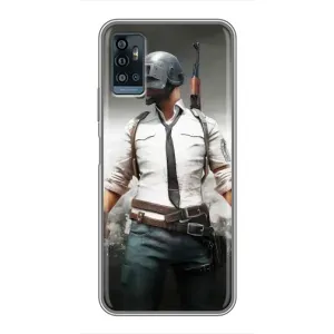 Силиконовый чехол с картинкой "Герой Pubg" на ZTE Blade A71